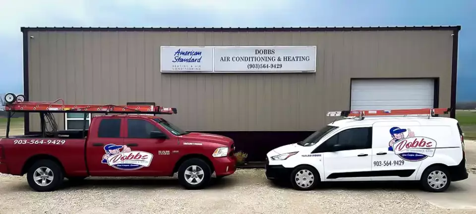  The Dobbs Air Conditioning fleet of work vehicles are on standby, awaiting your AC repair call!